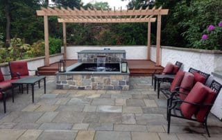 Flagstone patio project, After