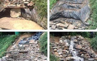 Pondless waterfall collage