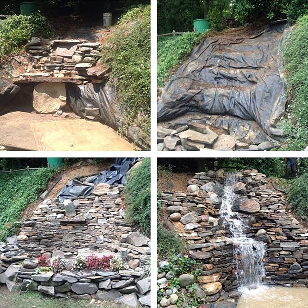 Pondless waterfall collage
