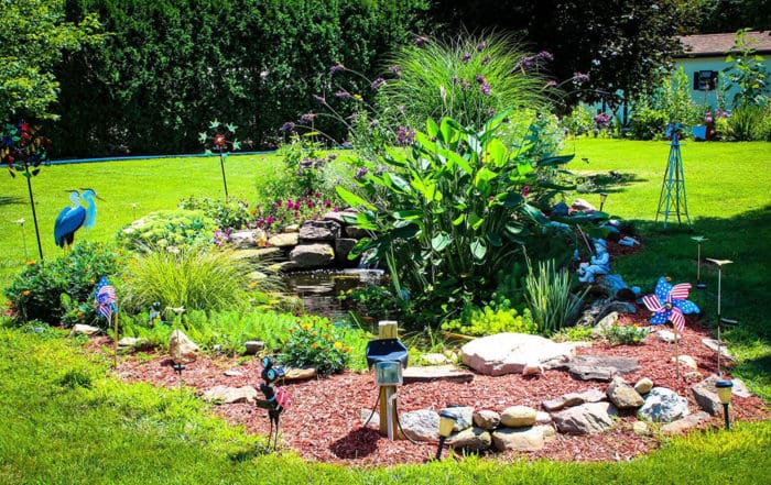 Small pond with waterfall in Philly