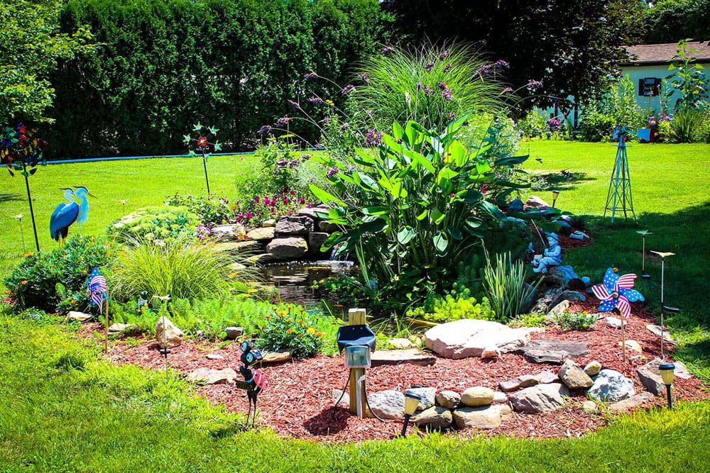 Small pond with waterfall in Philly