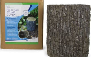 Decorative wood stump for pond