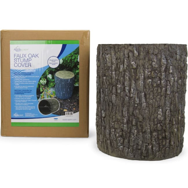 Decorative wood stump for pond